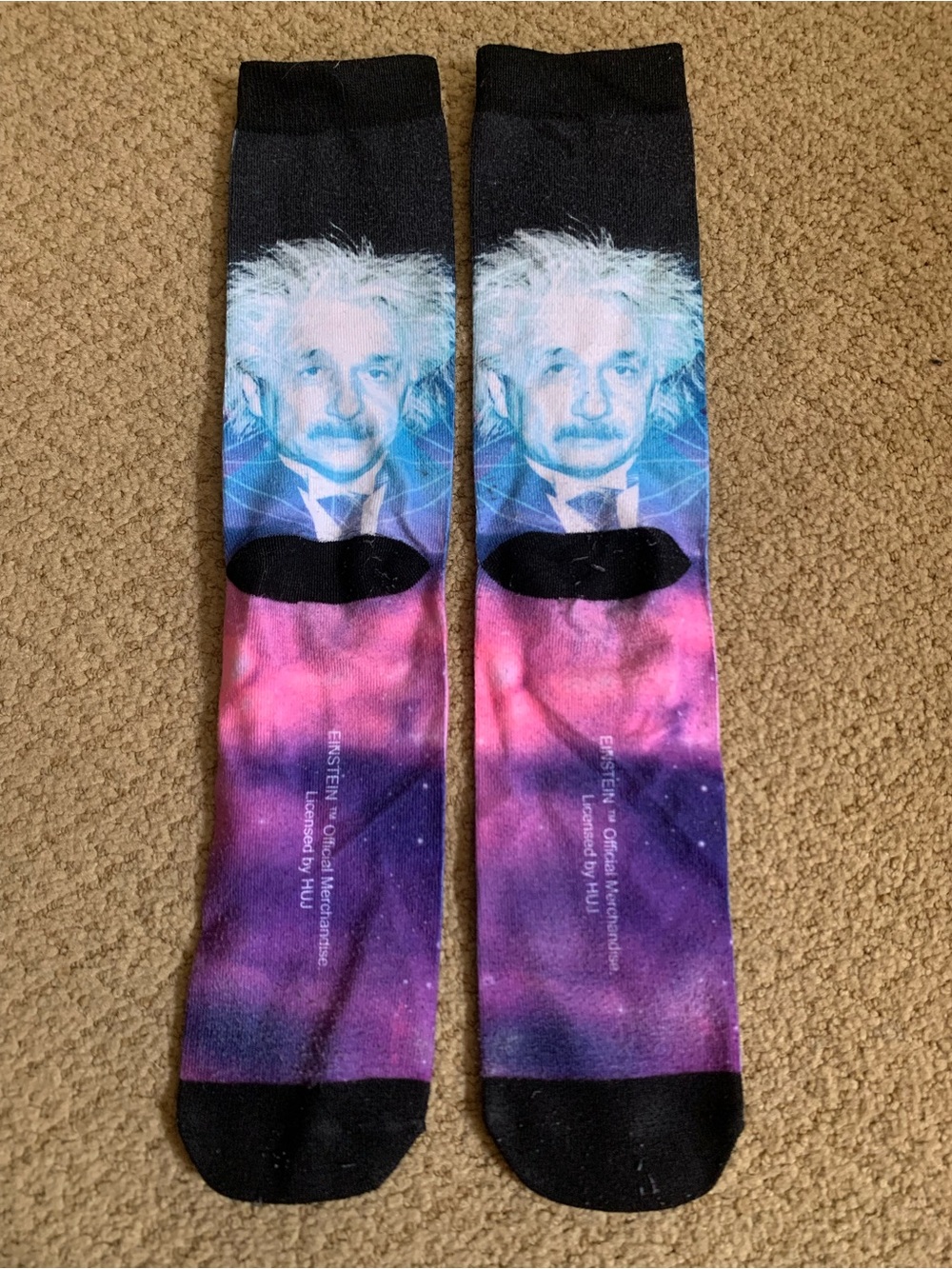 Einstein Cosmic Galaxy Socks Men’s Size 7–9 Unused